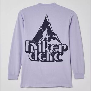 Hikerdelic Summit Graphic Long Sleeve Tee Lavender Small BNWT